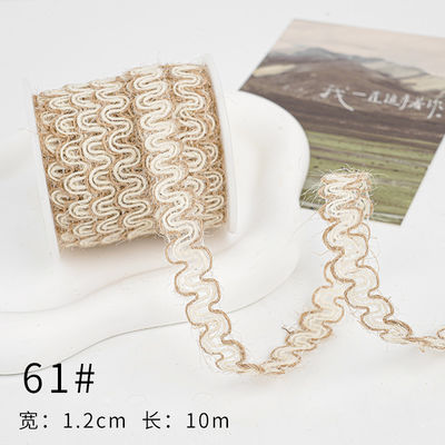 Dải băng vải màu nâu Giáng sinh 5mm-45mm Dải băng vải có dây