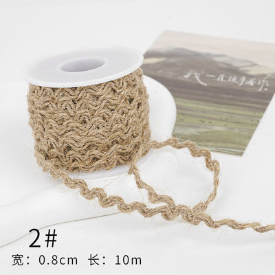 Dải băng vải màu nâu Giáng sinh 5mm-45mm Dải băng vải có dây