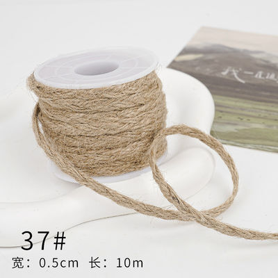 Dải băng vải màu nâu Giáng sinh 5mm-45mm Dải băng vải có dây