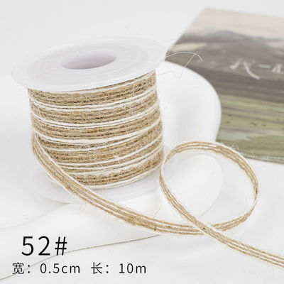 Dải băng vải màu nâu Giáng sinh 5mm-45mm Dải băng vải có dây