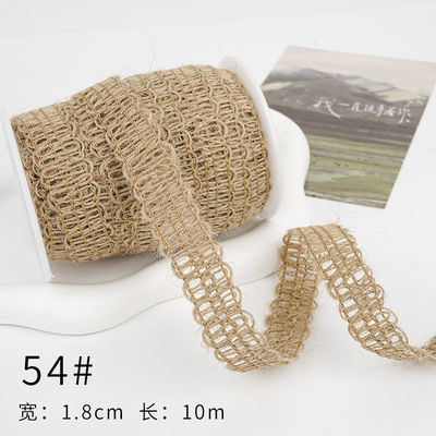 Dải băng vải màu nâu Giáng sinh 5mm-45mm Dải băng vải có dây