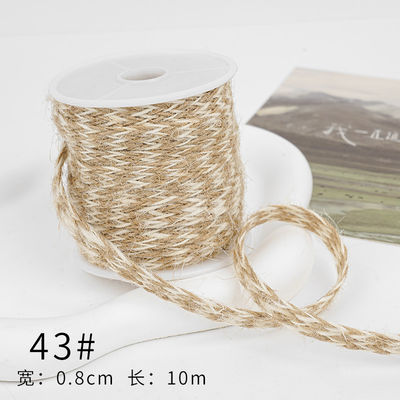 Dải băng vải màu nâu Giáng sinh 5mm-45mm Dải băng vải có dây