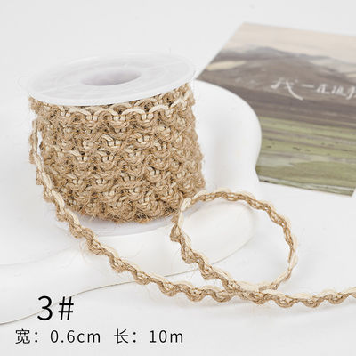 Dải băng vải màu nâu Giáng sinh 5mm-45mm Dải băng vải có dây