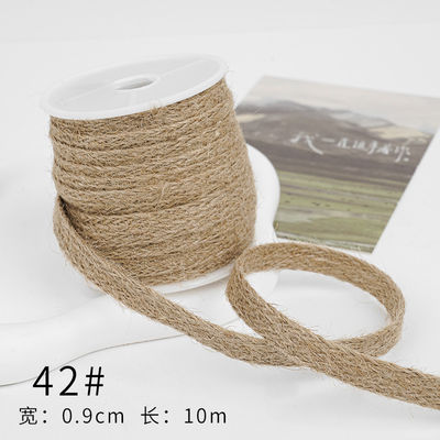 Dải băng vải màu nâu Giáng sinh 5mm-45mm Dải băng vải có dây