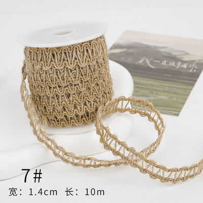 Dải băng vải màu nâu Giáng sinh 5mm-45mm Dải băng vải có dây