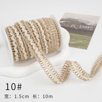 Dải băng vải màu nâu Giáng sinh 5mm-45mm Dải băng vải có dây