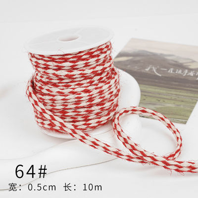 Dải băng vải màu nâu Giáng sinh 5mm-45mm Dải băng vải có dây