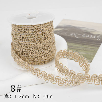 Dải băng vải màu nâu Giáng sinh 5mm-45mm Dải băng vải có dây