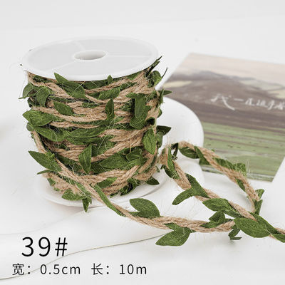 Dải băng vải màu nâu Giáng sinh 5mm-45mm Dải băng vải có dây