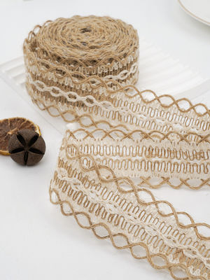 Dải băng vải màu nâu Giáng sinh 5mm-45mm Dải băng vải có dây