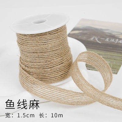 Dải băng vải màu nâu Giáng sinh 5mm-45mm Dải băng vải có dây