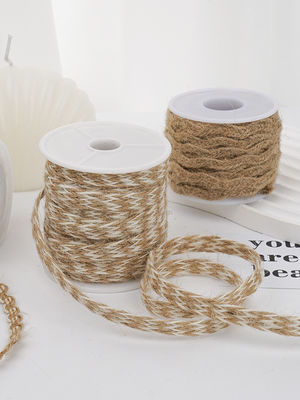 Dải băng vải màu nâu Giáng sinh 5mm-45mm Dải băng vải có dây