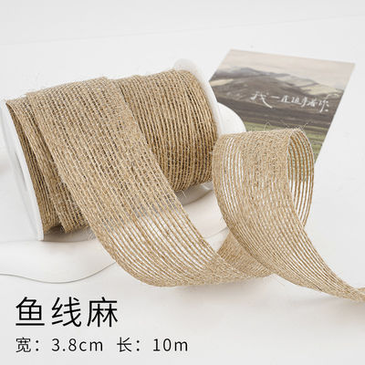 Dải băng vải màu nâu Giáng sinh 5mm-45mm Dải băng vải có dây