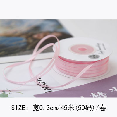 3mm polyester satin ribbon mặt kép mật độ cao satin kết thúc poly ribbon