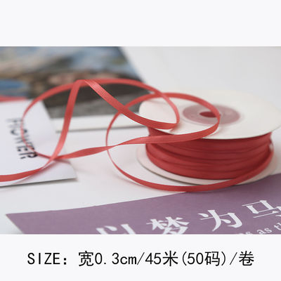 3mm polyester satin ribbon mặt kép mật độ cao satin kết thúc poly ribbon