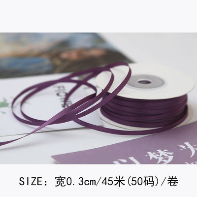 3mm polyester satin ribbon mặt kép mật độ cao satin kết thúc poly ribbon