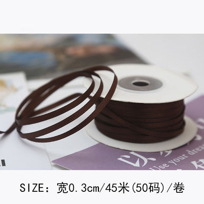 3mm polyester satin ribbon mặt kép mật độ cao satin kết thúc poly ribbon