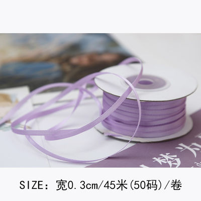 3mm polyester satin ribbon mặt kép mật độ cao satin kết thúc poly ribbon