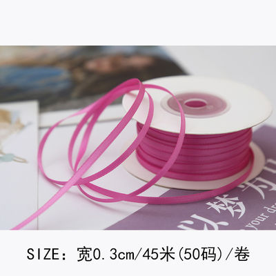 3mm polyester satin ribbon mặt kép mật độ cao satin kết thúc poly ribbon