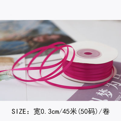 3mm polyester satin ribbon mặt kép mật độ cao satin kết thúc poly ribbon