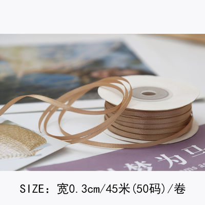 3mm polyester satin ribbon mặt kép mật độ cao satin kết thúc poly ribbon