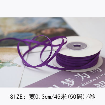 3mm polyester satin ribbon mặt kép mật độ cao satin kết thúc poly ribbon