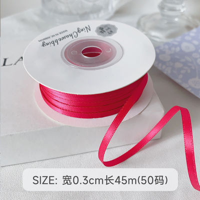 3mm polyester satin ribbon mặt kép mật độ cao satin kết thúc poly ribbon