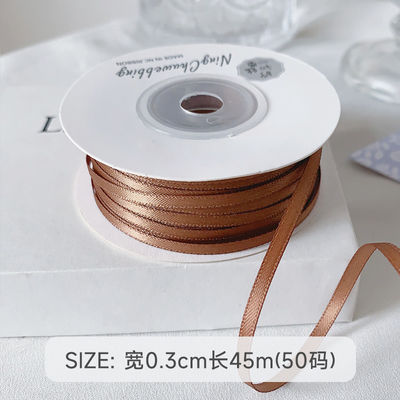 3mm polyester satin ribbon mặt kép mật độ cao satin kết thúc poly ribbon