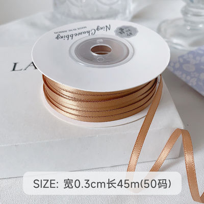 3mm polyester satin ribbon mặt kép mật độ cao satin kết thúc poly ribbon