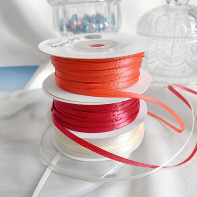 3mm polyester satin ribbon mặt kép mật độ cao satin kết thúc poly ribbon