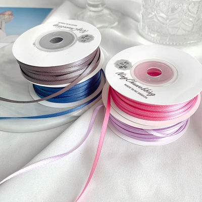 3mm polyester satin ribbon mặt kép mật độ cao satin kết thúc poly ribbon