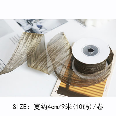 Polyester 38mm Organza Ribbon thân thiện với môi trường Pink nhạt Organza Ribbon