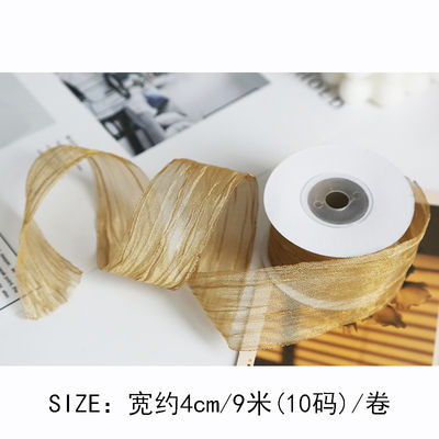 Polyester 38mm Organza Ribbon thân thiện với môi trường Pink nhạt Organza Ribbon