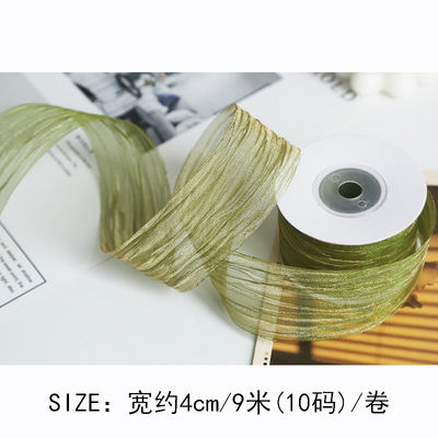 Polyester 38mm Organza Ribbon thân thiện với môi trường Pink nhạt Organza Ribbon