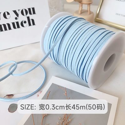 3mm Suede da băng nhung ISO9001 Blue Velvet Ribbon dây