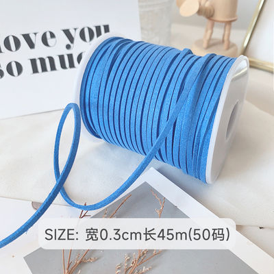 3mm Suede da băng nhung ISO9001 Blue Velvet Ribbon dây
