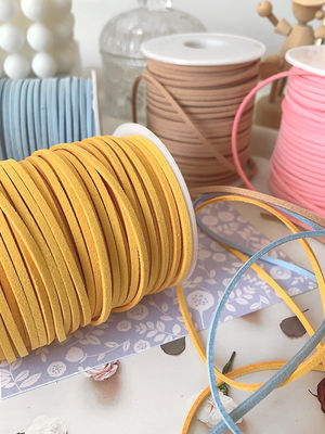 3mm Suede da băng nhung ISO9001 Blue Velvet Ribbon dây