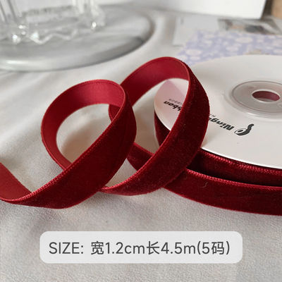 38mm Double Face Velvet Ribbon 3.8cm Đen Đen Đen Đen