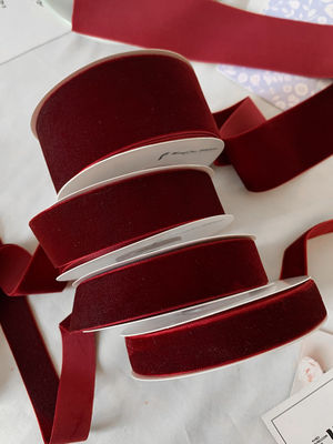 38mm Double Face Velvet Ribbon 3.8cm Đen Đen Đen Đen