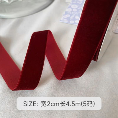 38mm Double Face Velvet Ribbon 3.8cm Đen Đen Đen Đen