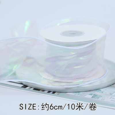 40mm Polyester Organza Ribbon với cạnh satin Đèn organza màu hồng sáng