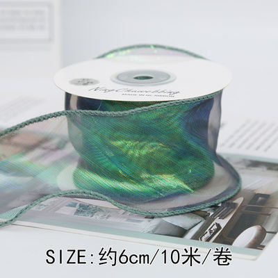40mm Polyester Organza Ribbon với cạnh satin Đèn organza màu hồng sáng