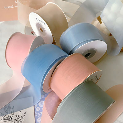 High Density Polyester Organza Ribbon 40mm Để đóng gói quà tặng sang trọng