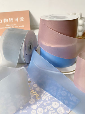 High Density Polyester Organza Ribbon 40mm Để đóng gói quà tặng sang trọng