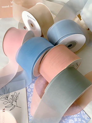 High Density Polyester Organza Ribbon 40mm Để đóng gói quà tặng sang trọng