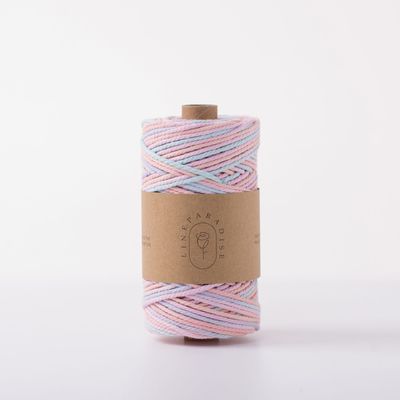 ISO9001 Sợi dây bông đan râu rắn màu sắc 3mm dây Macrame xoắn