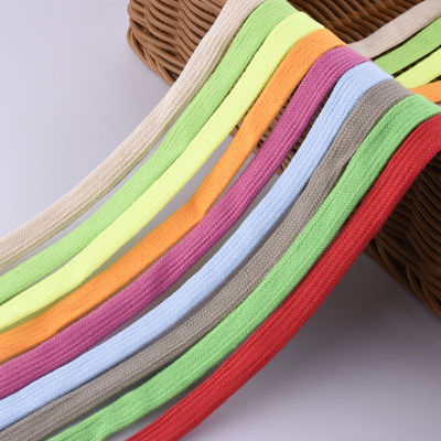 12mm Cáp bông đan phẳng ISO14001 Cáp Macrame màu