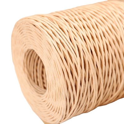 Màu beige xoắn dây raffia dài 150m sợi dây giấy màu nâu
