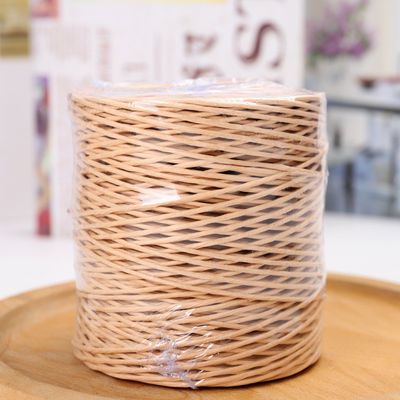 Màu beige xoắn dây raffia dài 150m sợi dây giấy màu nâu