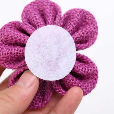 8cm Hoa ruy lông dẻo màu cam màu đen Hoa dây jute